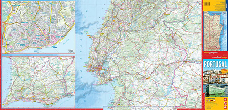 Portugal road and tourist map 1:500 000 laminat 2019