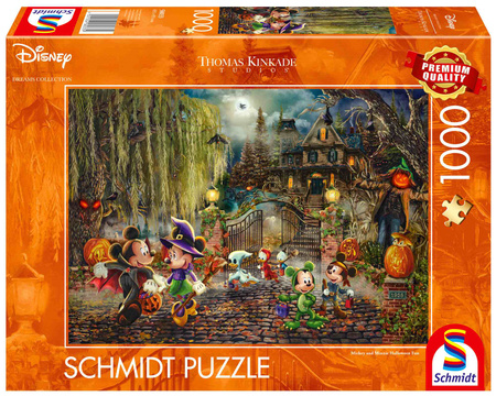 Puzzle 1000 PQ T.Kinkade Myszka Miki and Minnie Halloween 113366