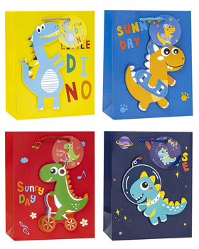 Torebki prezentowe TD-23185-3D-A4 wzór dziecięcy 12 sztuk