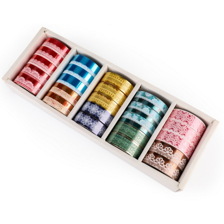 Display Taśma ozdobna Washi Pet Tape display mix 25 sztuk