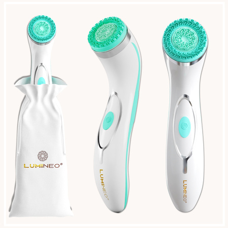 Szczoteczka Brush PRO LUMINEO 4 końcówki + żel do skóry wrażliwej turkusowa