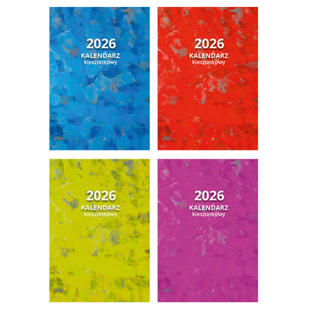 Kalendarz 2026 kieszonkowy tygodniowy 1szt.mix