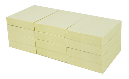 Paczka Notes samoprzylepny żółty 38x51mm 12 szt.