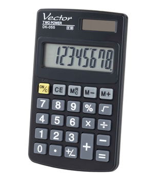 Kalkulator kieszonkowy Vector DK-055 BLK