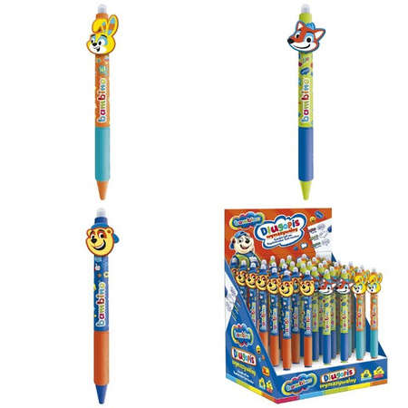 Display Długopis wymazywalny automatyczny Zwierzaki Uczniaki display 36 szt.