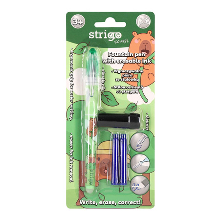 Pióro wymazywalne Strigo ze stalówką Kapibara zielone