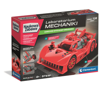 Laboratorium mechaniki samochód wyścigowy Endurance czerwony 50248