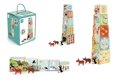 Piramida edukacyjna Dzikie zwierzęta 5 elementów Scratch