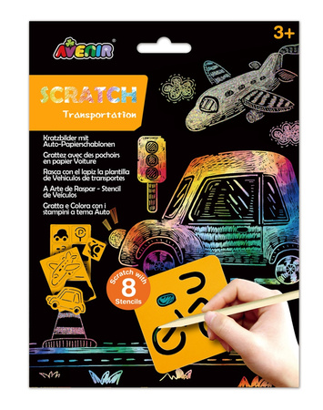 Wydrapywanki z szablonami Transport