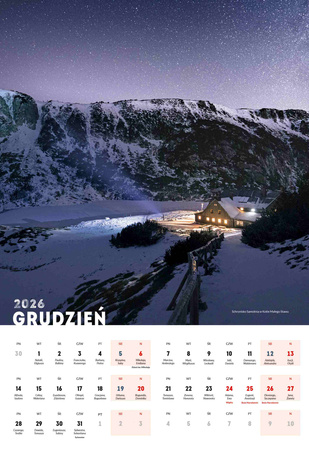 Kalendarz 2026 Karkonosze wieloplanszowy