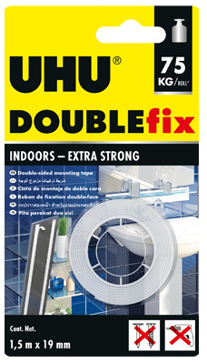 Taśma dwustronna UHU montażowa extra mocna 19mmx1.5m