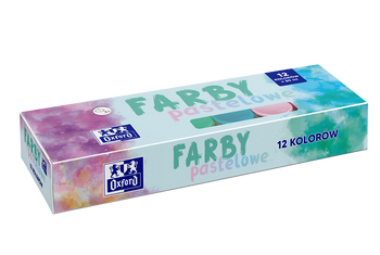 Farby plakatowe pastelowe Oxford 12 kolorów 20ml