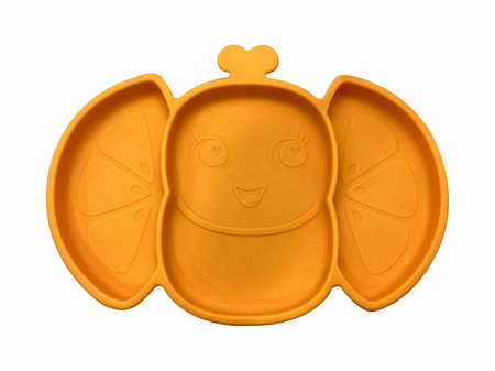 Talerzyk silikonowy Frootimals orangiefly anty-poślizgowy