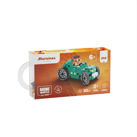 Klocki konstrukcyjne Waffle mini Cars Teal Oldtimer Jeremy 50 elementów