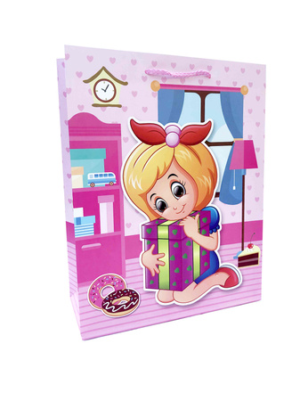 Torebki prezentowe dziewczynka JP559C 12 sztuk