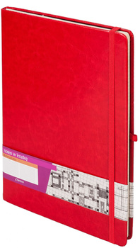 Notes formalizm A4 kratka czerwony