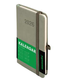 Kalendarz 2026 Memofix A6 TDW oliwkowy