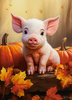 Puzzle 300 Cute Fall Piglet B-030569