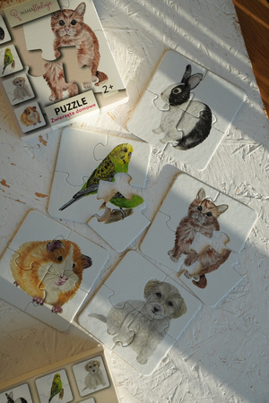 Puzzle 4 elementowe Zwierzęta domowe