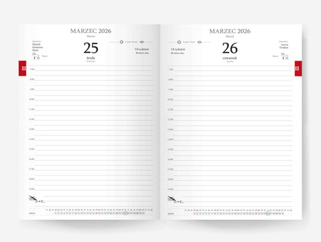 Kalendarz 2026 Jazz B6 dzienny granatowy