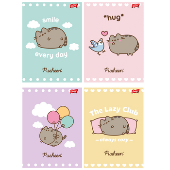 Paczka Zeszyt A5 32k.krata okładka laminowana Pusheen 15 sztuk