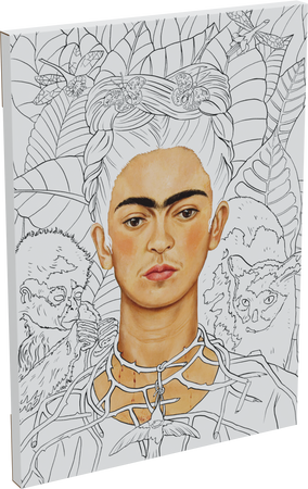 Kolororamka Arts L Selfportrait with Hummingbird and thorn necklac