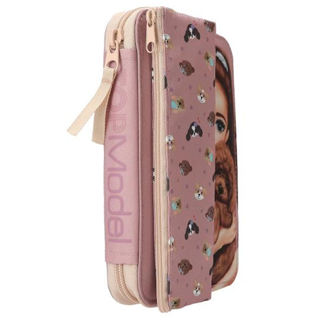 Piórnik DUO z wyposażeniem jednokomorowy + saszetka Top Model Doggy 13659A