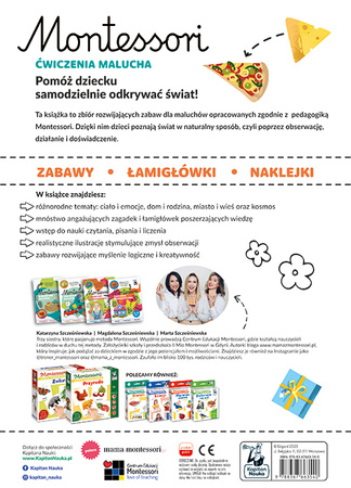 Zabawy malucha 2-3 lata. Montessori. Karty sensoryczne