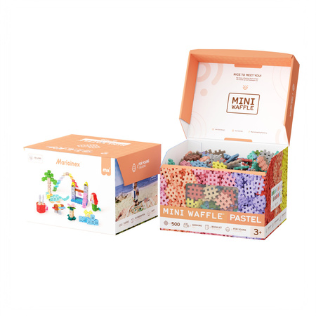 Klocki konstrukcyjne mini pastel 500 elementów