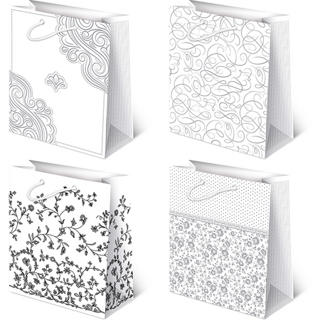 Torebki ozdobne XLA-4 Avantgarde białe 10 sztuk