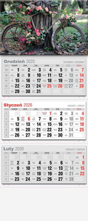 Kalendarz 2026 trójdzielny lux KTL 1szt.mix