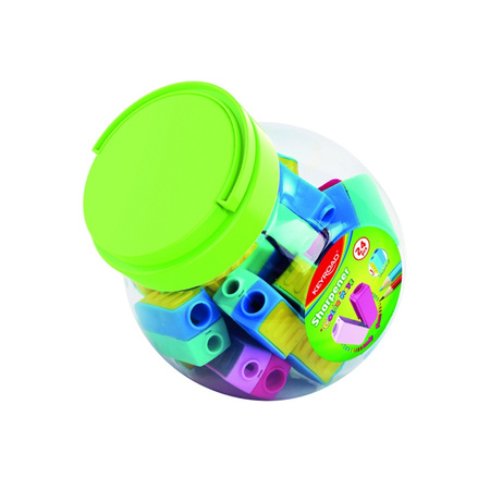 Temperówka plastikowa podwójna KEYROAD w tubie mix kolorów 1szt.