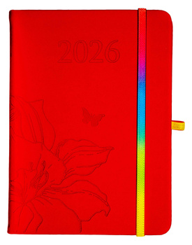 Kalendarz 2026 Hip hop B6 tygodniowy czerwony