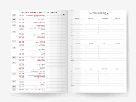 Kalendarz Pedagoga 2025/2026 Salsa B6 tygodniowy łączka