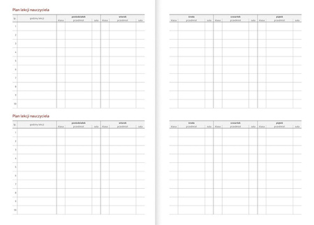 Kalendarz 2024/2025 nauczyciela B5 bezbarwny Motyle