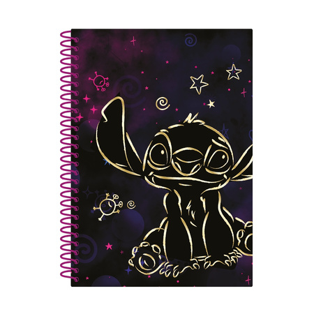 Kołobrulion B5 Disney Gold Stitch plastikowa spirala 100 kartek