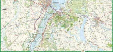 Okolice Szczecina mapa turystyczna 1:75 000 laminat 2024