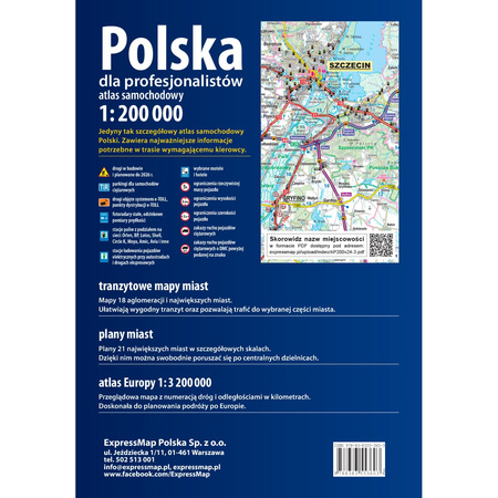 Polska Atlas Samochodowy dla profesjonalistów 1:200 000 pierwsza pomoc 2024/2025