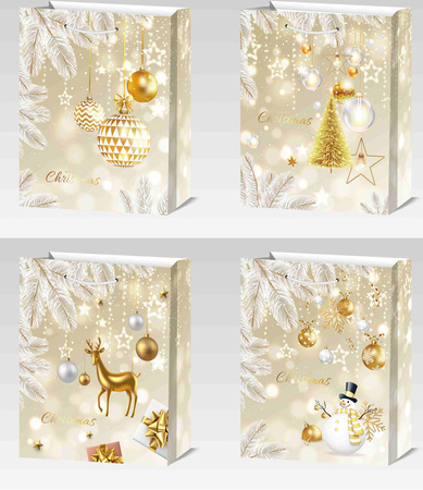 Torebki prezentowe BN 12 sztuk mix wzorów WK 22402 L