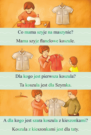 Historyjki obrazkowo-zdaniowe z pytaniami