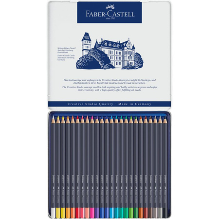 Kredki ołówkowe Goldfaber Faber-Castell 24 kolory opakowanie metalowe