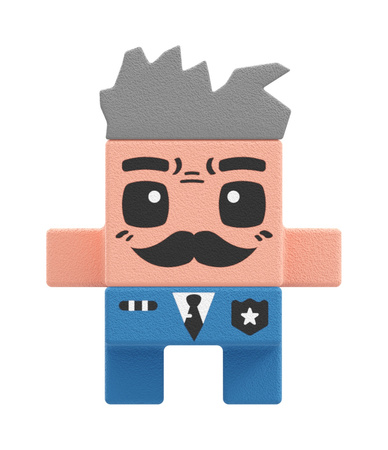 Klocki konstrukcyjne Waffle City Posterunek Policji 280 elementów