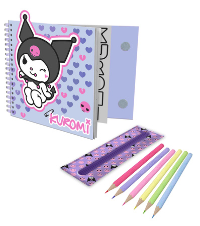 Zestaw kreatywny w saszetce 6 kredek Kuromi KU00004