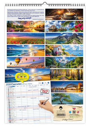 Kalendarz 2026 ścienny Organizer A3 V2