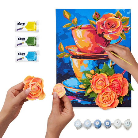 Malowanie po numerach IDEYKA 30x40cm z glinką Tajemnica Herbaty