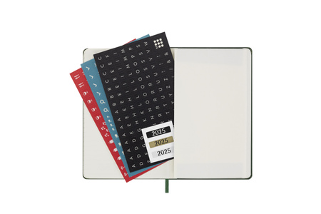 Kalendarz 2025 12M Moleskine P dzienny Myrtle Green 9x14