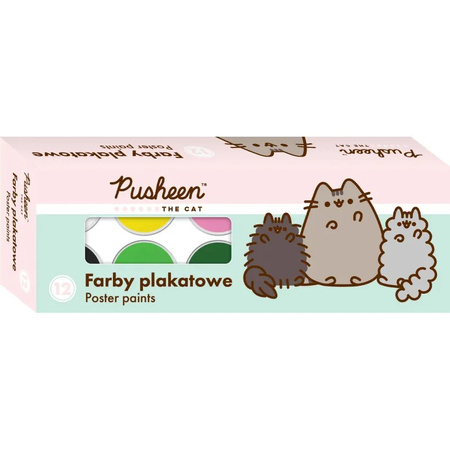 Farby plakatowe PUSHEEN 12 kolorów 20 ml
