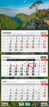 Kalendarz 2026 trójdzielny Góry Sokolnica KT1 V93