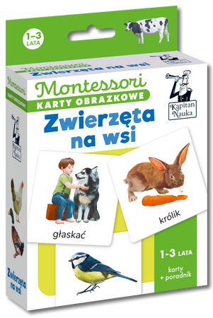 Zwierzęta na wsi. Montessori. Karty obrazkowe (1-3 lata). Kapitan Nauka