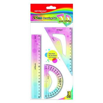 Zestaw geometryczny 20cm KEYROAD, pastel mix kolorów